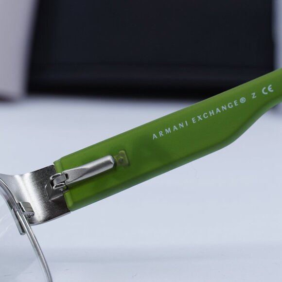 Final Price! Armani Exchange AX1012 6045 Black/Silver/Green Eyeglasses 51mm - Picture 8 of 10